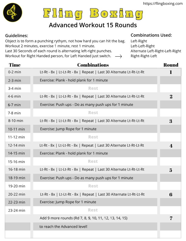 Fling Boxing Advanced 15 Rounds Program