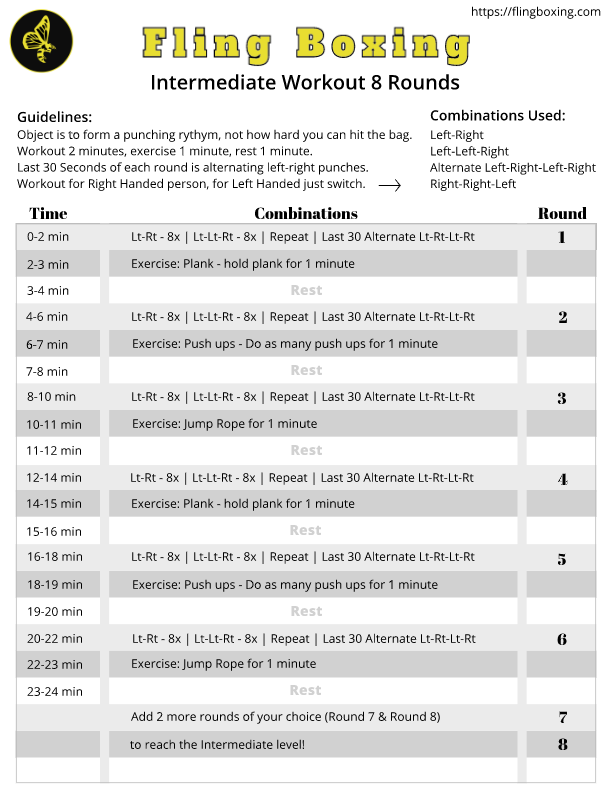 Fling Boxing Intermediate 8 Rounds Program